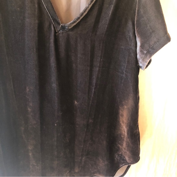 Cloth & Stone velvet v neck short sleeve size M - Picture 3 of 7